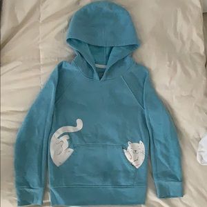 Girls Cat & Jack kitty cat hoodie, EUC size 7/8